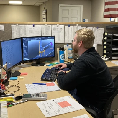 Image of Employee working at desk