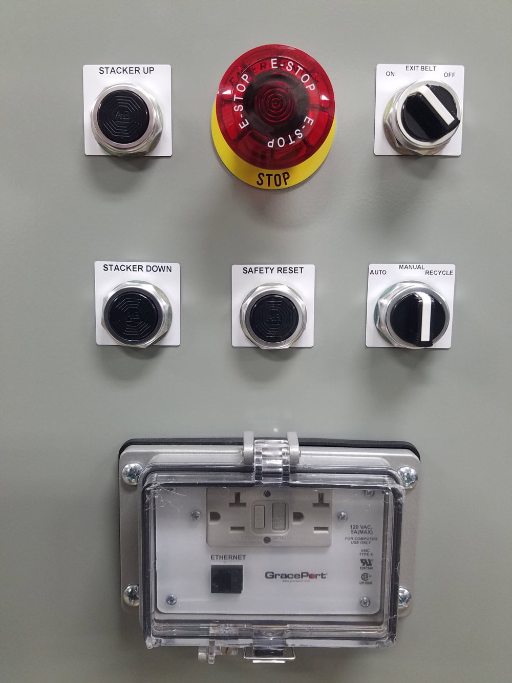 E-stop on an electrical control panel