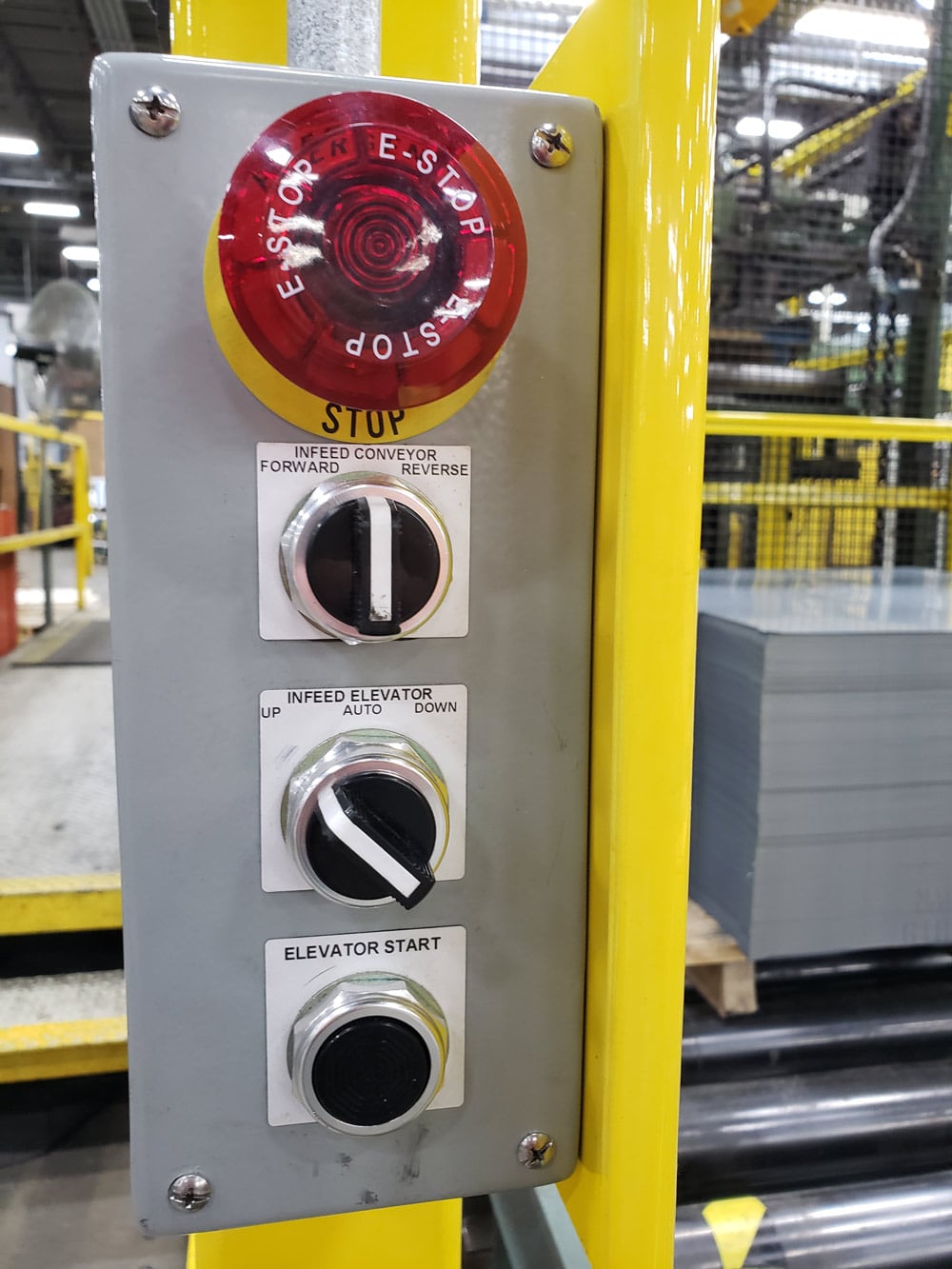 E-stop button and safety controls