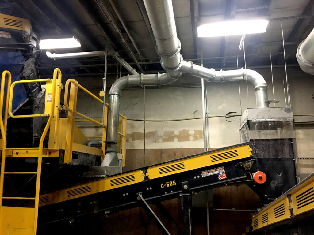 Custom local exhaust hood system in a plant
